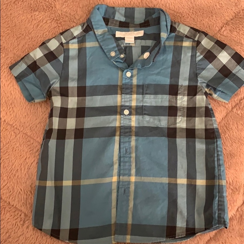 Blue Checkered Burberry Shirt